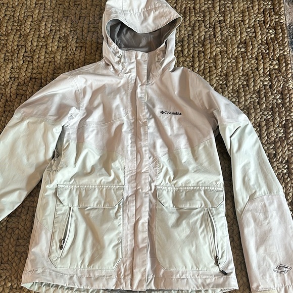 Women’s Columbia Interchange Two Tone Gray Hooded Waterproof Jacket Size Medium - Picture 1 of 14